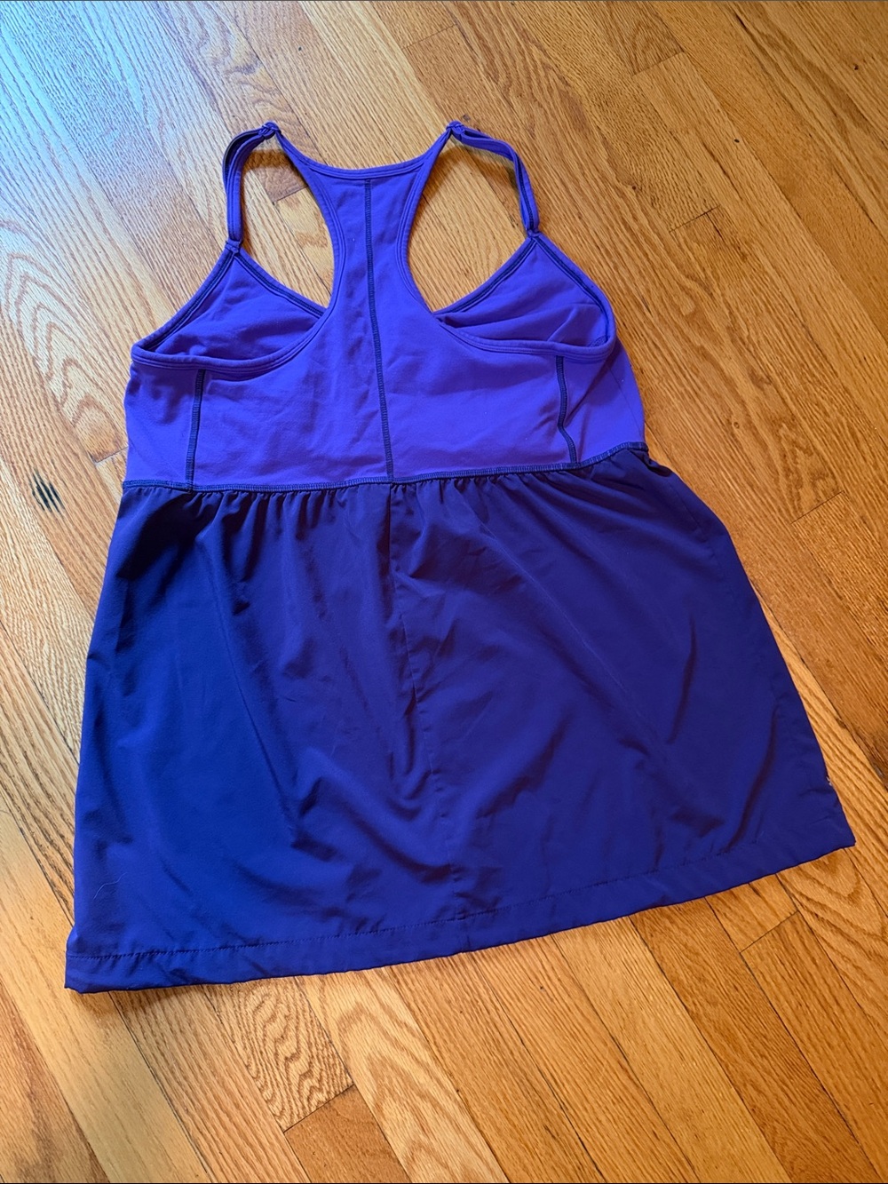 Athleta Two-Tone Purple Racerback Tank - Picture 2 of 2